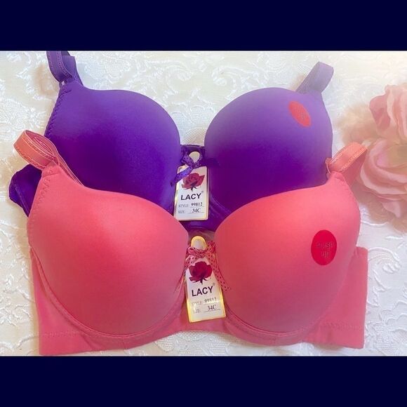 💥Lacy push up bra 2 pack Deal Assorted colors - Picture 1 of 9